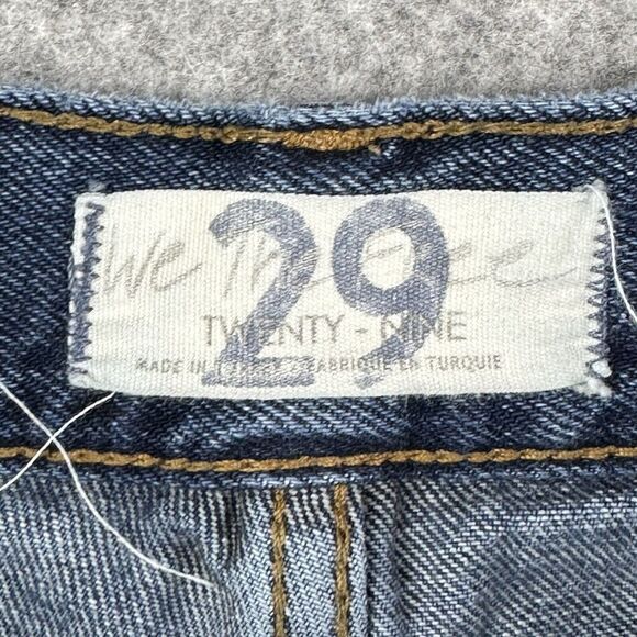 We The Free Jeans Womens 29 Relaxed High Rise Button Fly Straight Boho Grunge - Picture 13 of 15